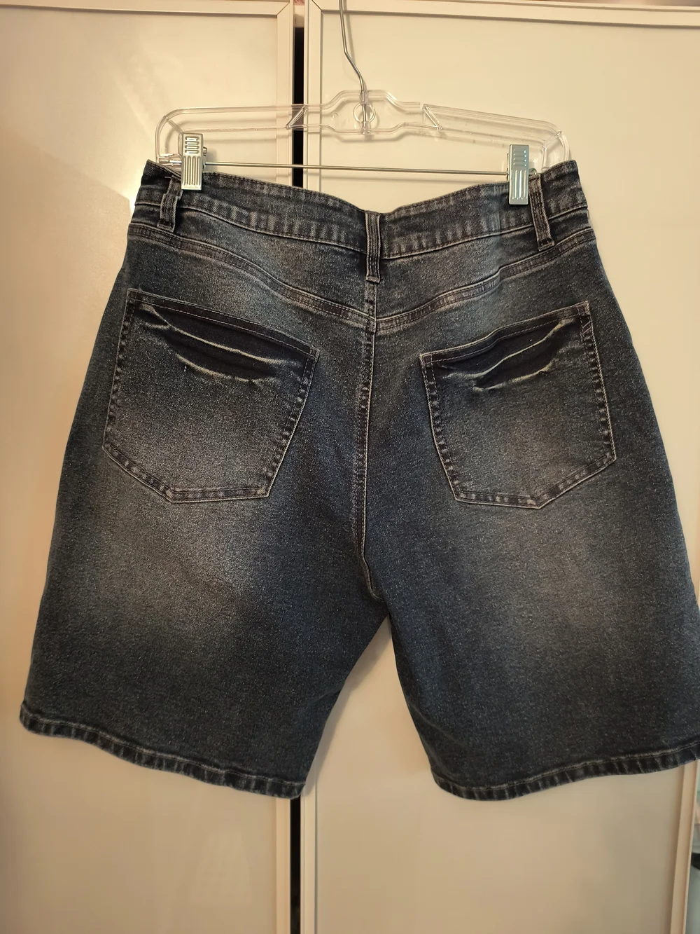 Urban Outfitters Distressed Denim Shorts, Navy Blue sz 32 No Tag SAMPLE - Picture 2 of 5